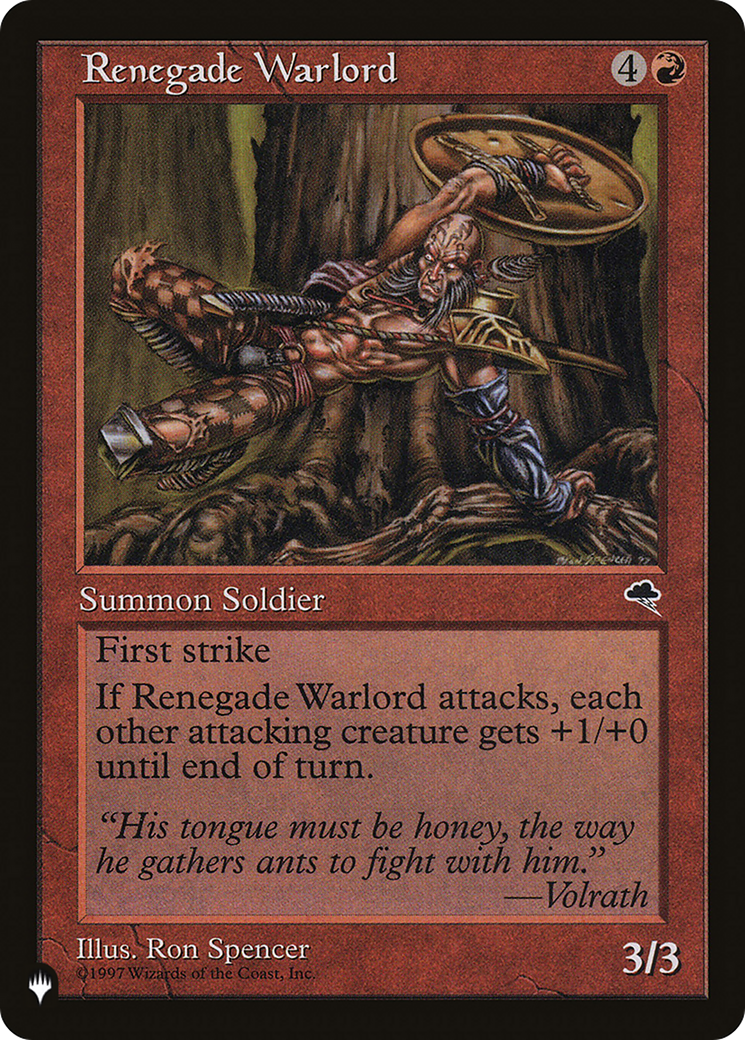 Renegade Warlord [The List] | D20 Games