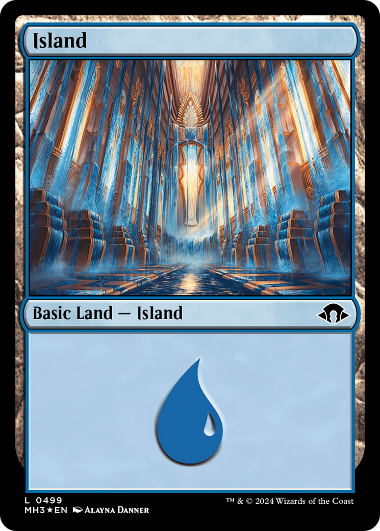 Island (0499) (Ripple Foil) [Modern Horizons 3] | D20 Games