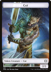 Phyrexian Goblin // Cat Double-Sided Token [Phyrexia: All Will Be One Tokens] | D20 Games