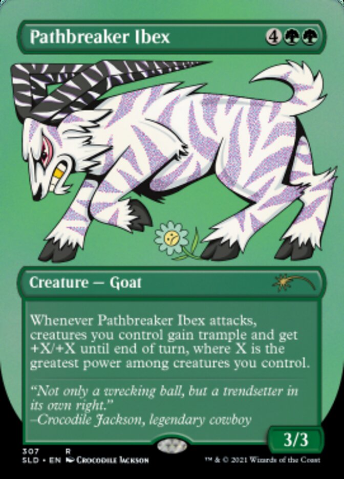 Pathbreaker Ibex (Borderless) (Foil Etched) [Secret Lair Drop Series] | D20 Games