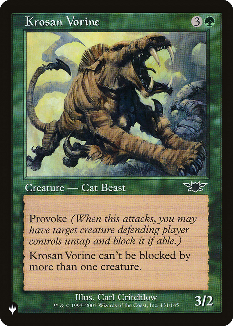 Krosan Vorine [The List Reprints] | D20 Games