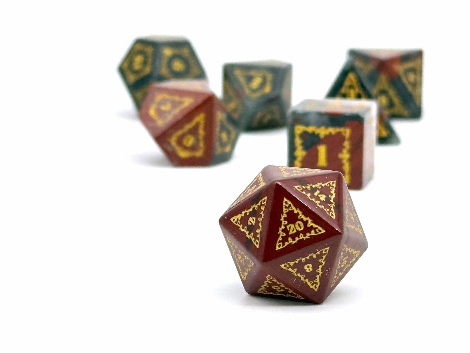 Holiday Orc Mystery Gemstone or Glass Dice Set with Premium Holiday Book Tin: Single | D20 Games