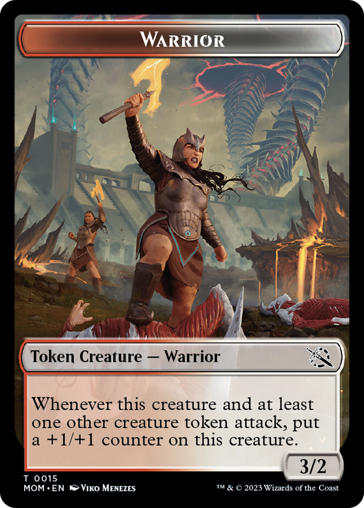 Warrior // Zombie Double-Sided Token [March of the Machine Tokens] | D20 Games