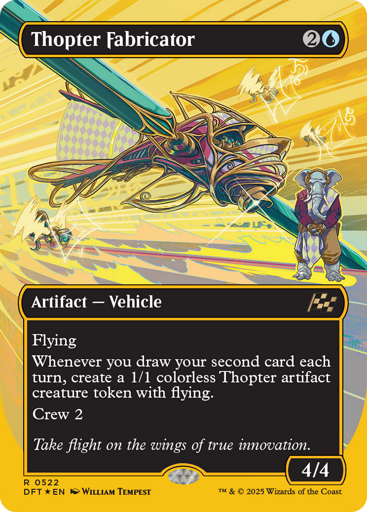 Thopter Fabricator (Borderless) (First-Place Foil) [Aetherdrift] | D20 Games