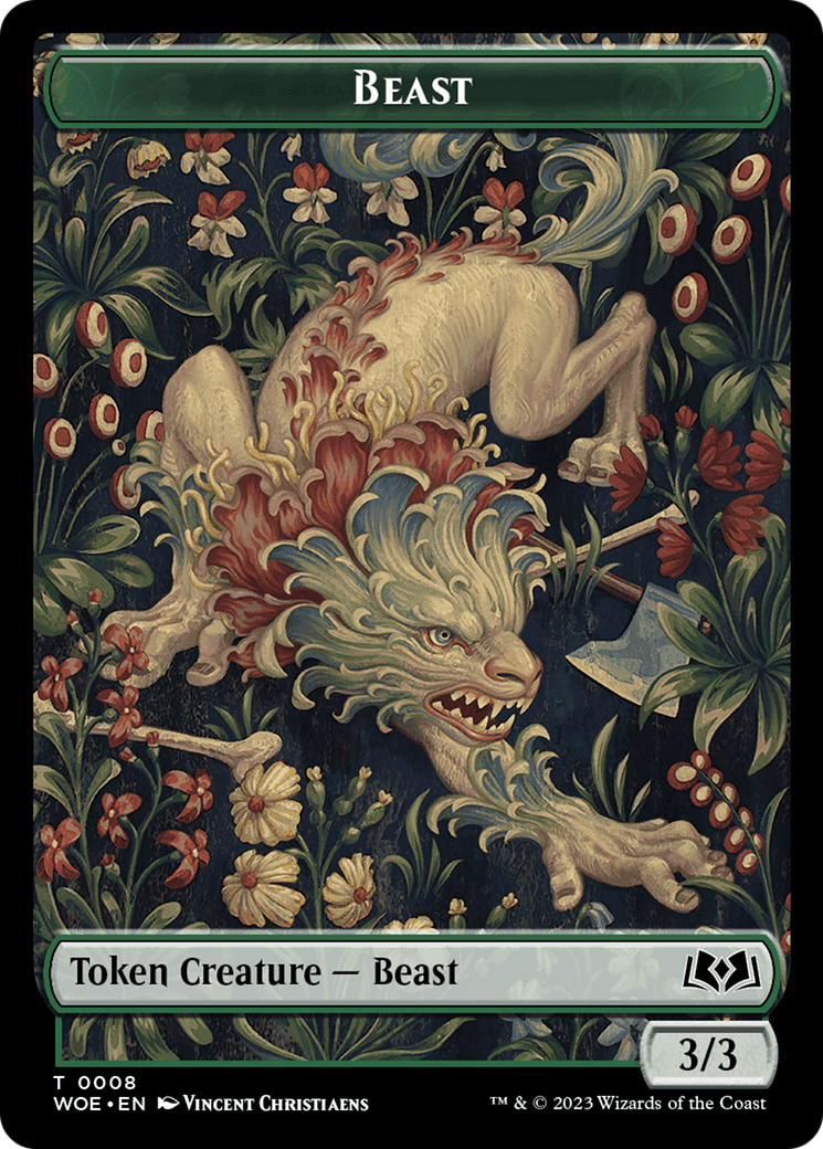 Beast // Food (0013) Double-Sided Token [Wilds of Eldraine Tokens] | D20 Games