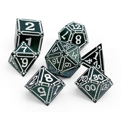 Ironworks - Necromancer Spellbook 7 Piece RPG set Alloy Metal Dice | D20 Games
