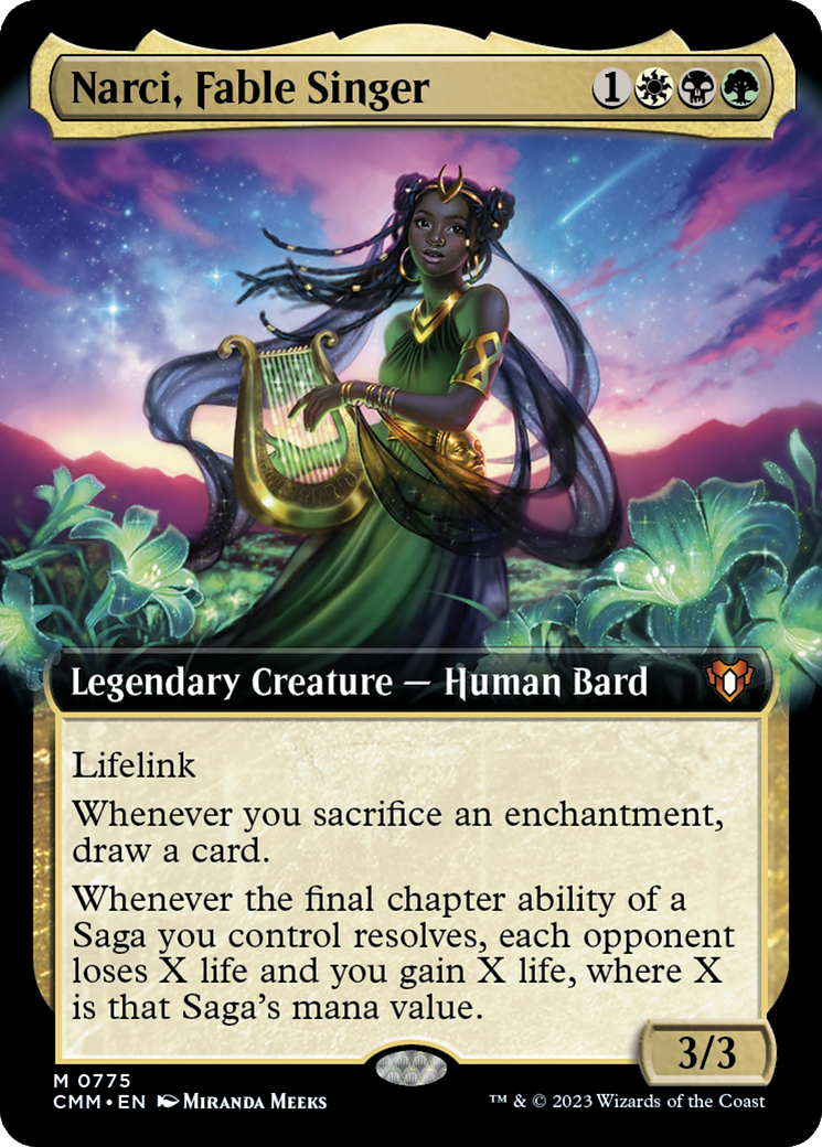 Narci, Fable Singer (Extended Art) [Commander Masters] | D20 Games