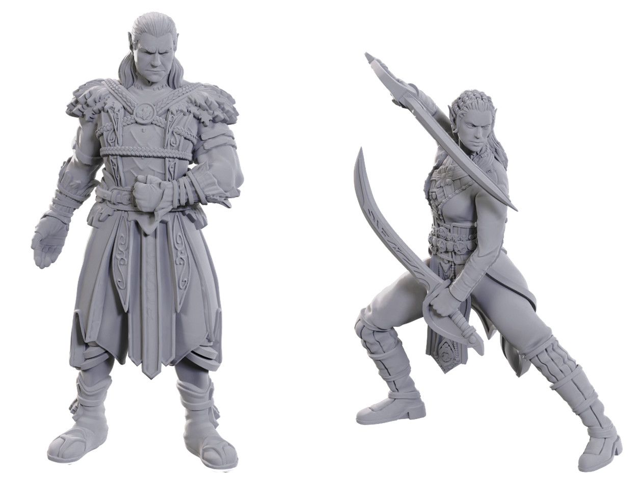 Dungeons & Dragons: Nolzur's Marvelous Unpainted Miniatures - Special Edition Baldur's Gate 3 - Jaheira & Halsin | D20 Games