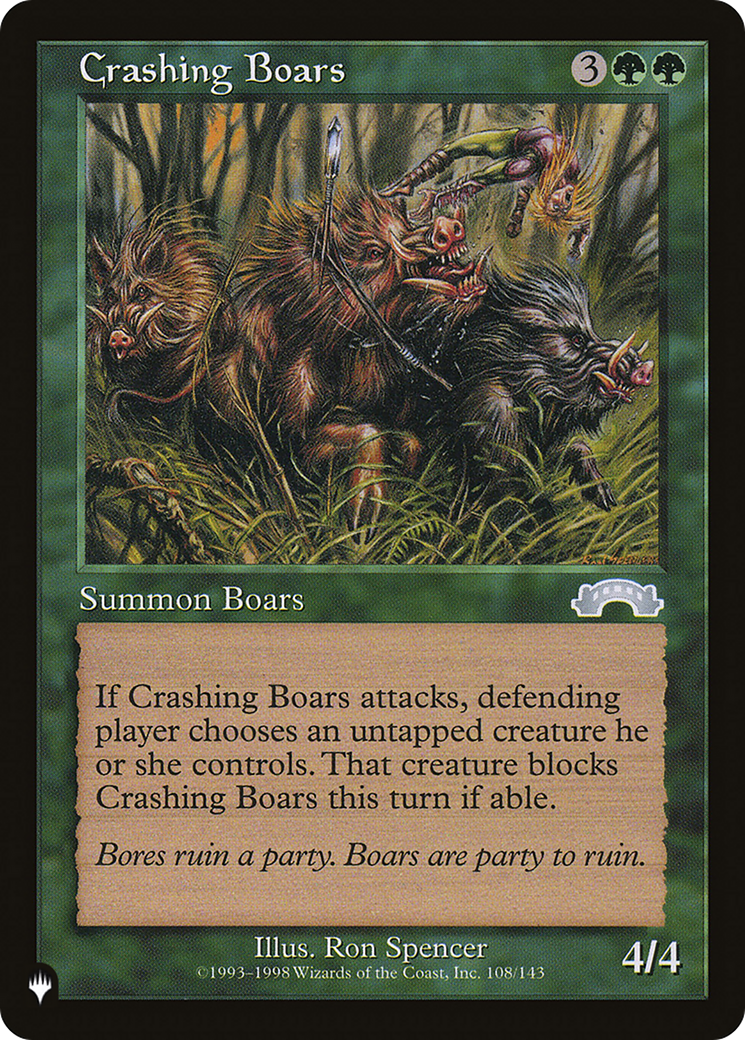 Crashing Boars [The List] | D20 Games