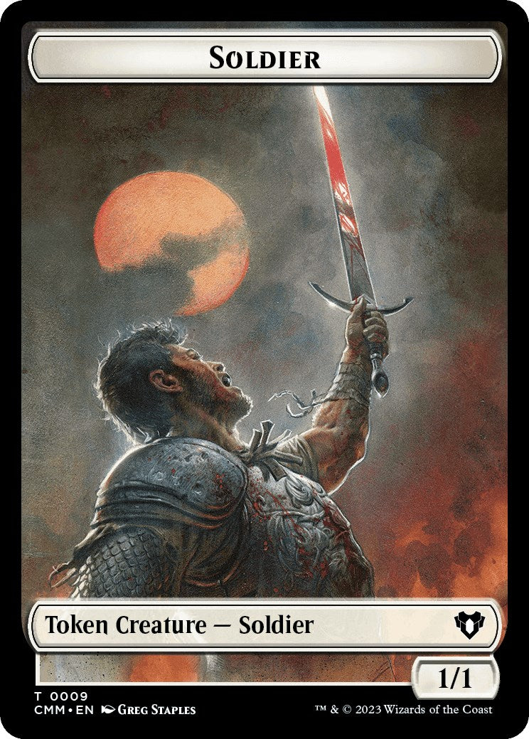 Soldier // Dragon (0020) Double-Sided Token [Commander Masters Tokens] | D20 Games