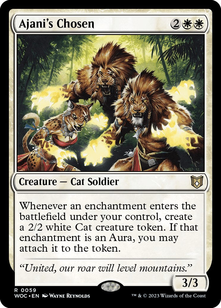 Ajani's Chosen [Wilds of Eldraine Commander] | D20 Games