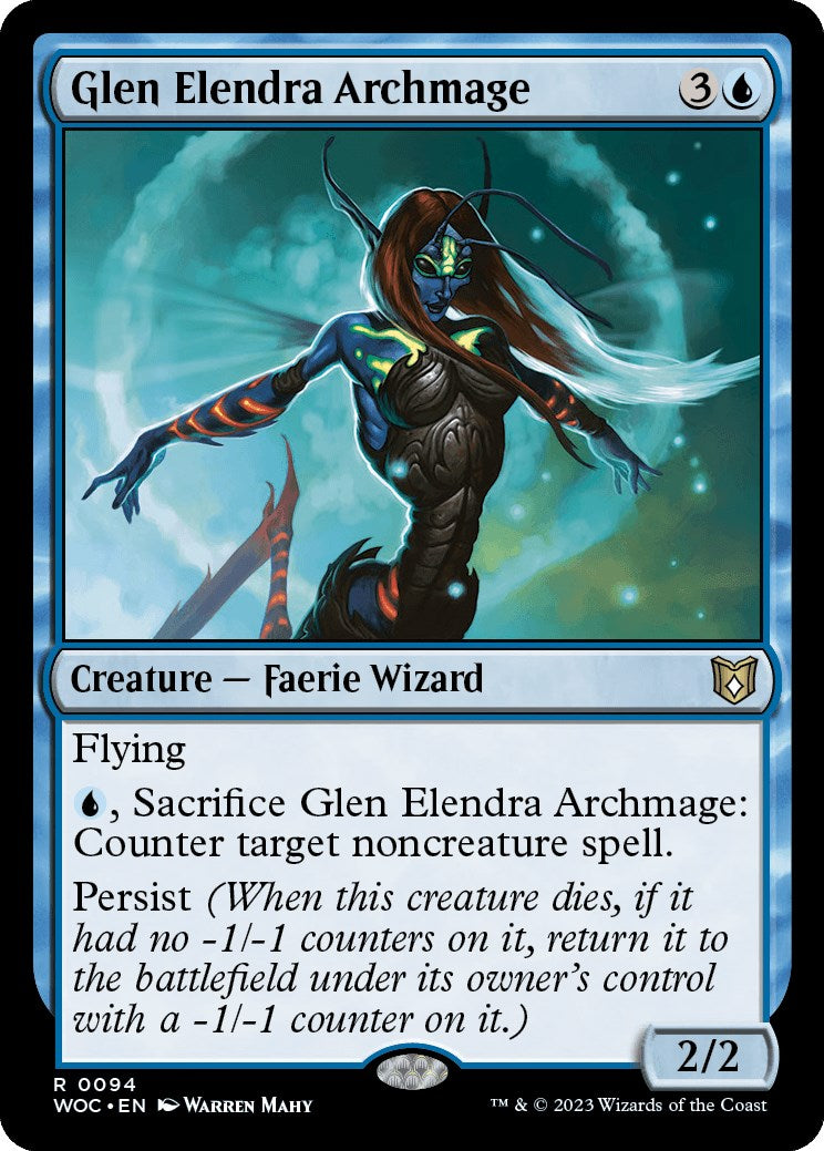 Glen Elendra Archmage [Wilds of Eldraine Commander] | D20 Games