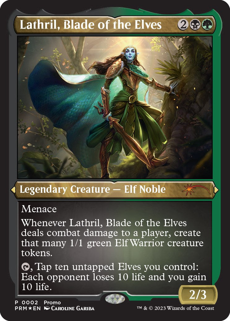 Lathril, Blade of the Elves (Foil Etched) [Media Promos] | D20 Games