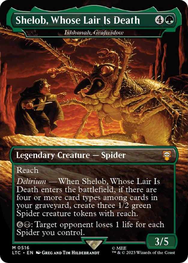 Shelob, Whose Lair Is Death - Ishkanah, Grafwidow (Borderless) [The Lord of the Rings: Tales of Middle-Earth Commander] | D20 Games