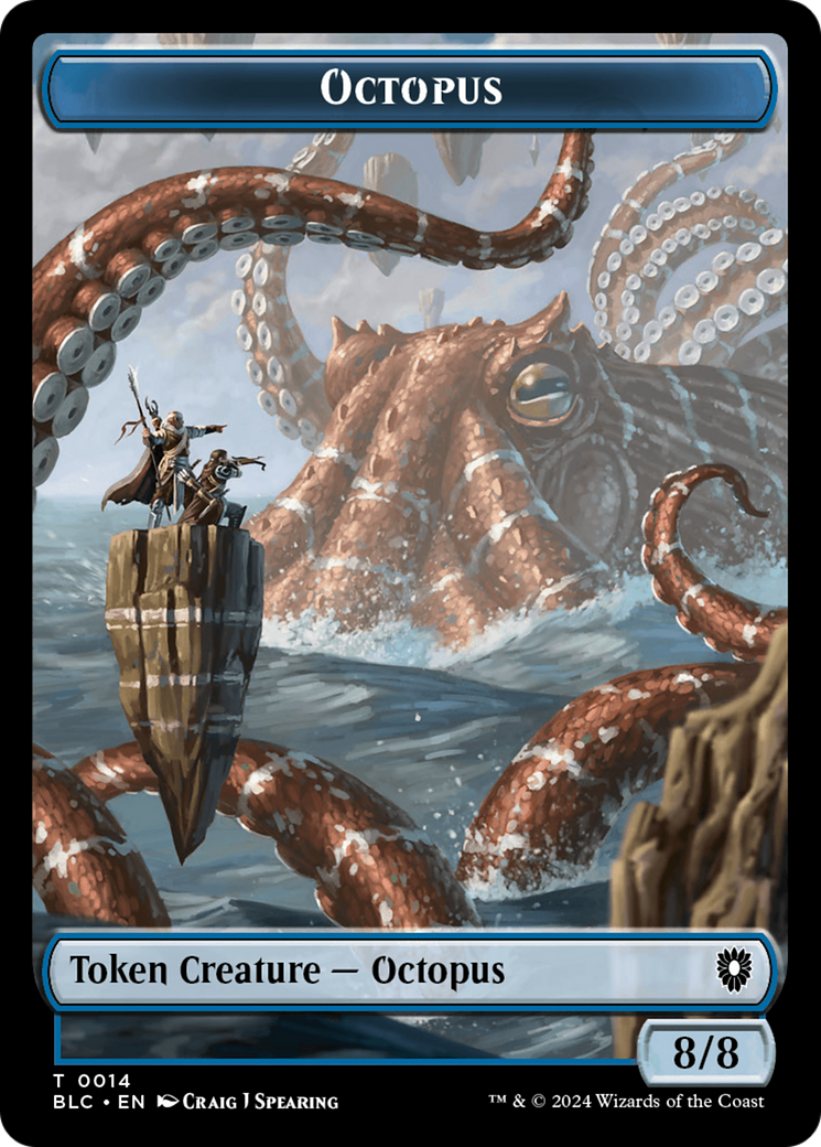 Octopus // Rabbit Double-Sided Token [Bloomburrow Commander Tokens] | D20 Games