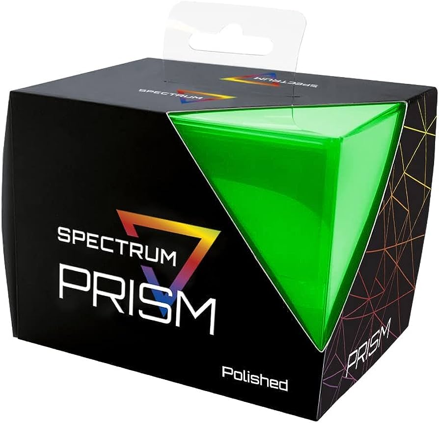Spectrum Prism Polished Green Deck Box | D20 Games