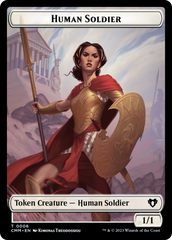 Human Soldier // Elemental (0025) Double-Sided Token [Commander Masters Tokens] | D20 Games