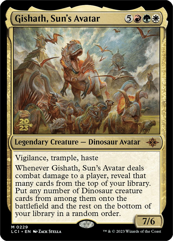 Gishath, Sun's Avatar (LCI) [The Lost Caverns of Ixalan Prerelease Cards] | D20 Games