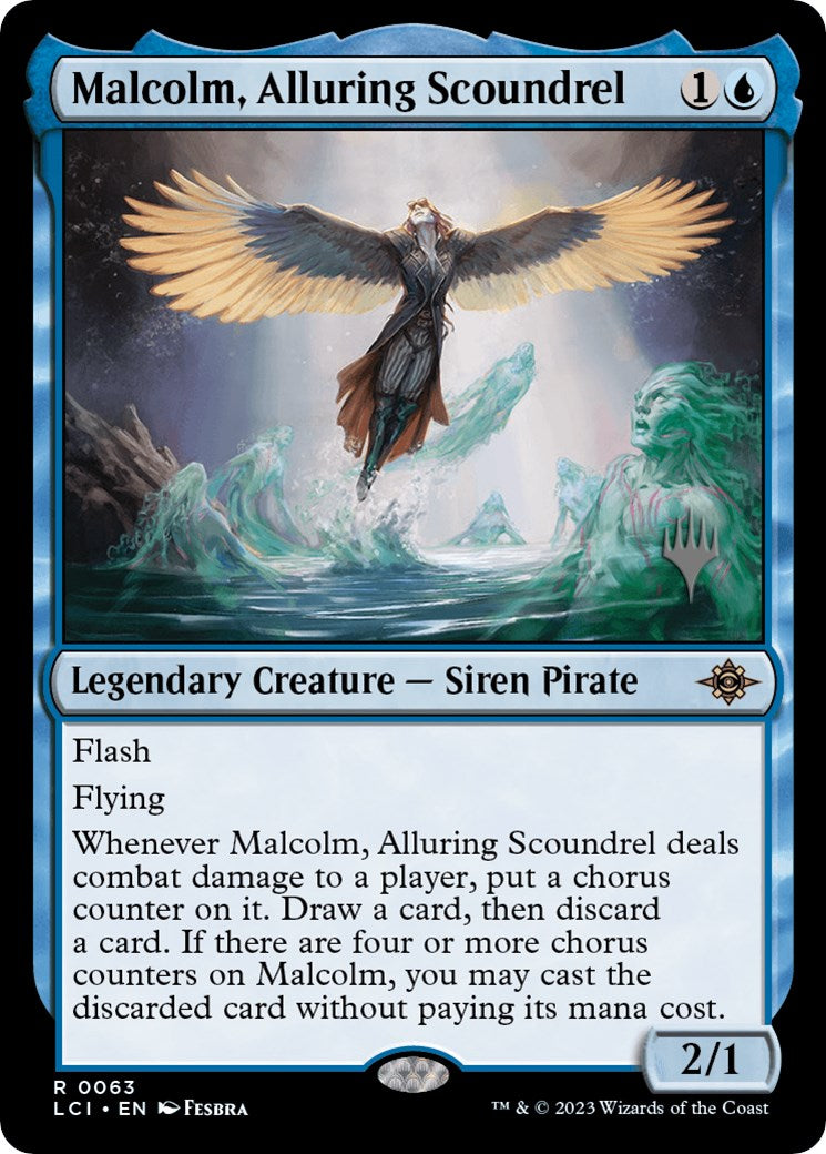 Malcolm, Alluring Scoundrel (Promo Pack) [The Lost Caverns of Ixalan Promos] | D20 Games