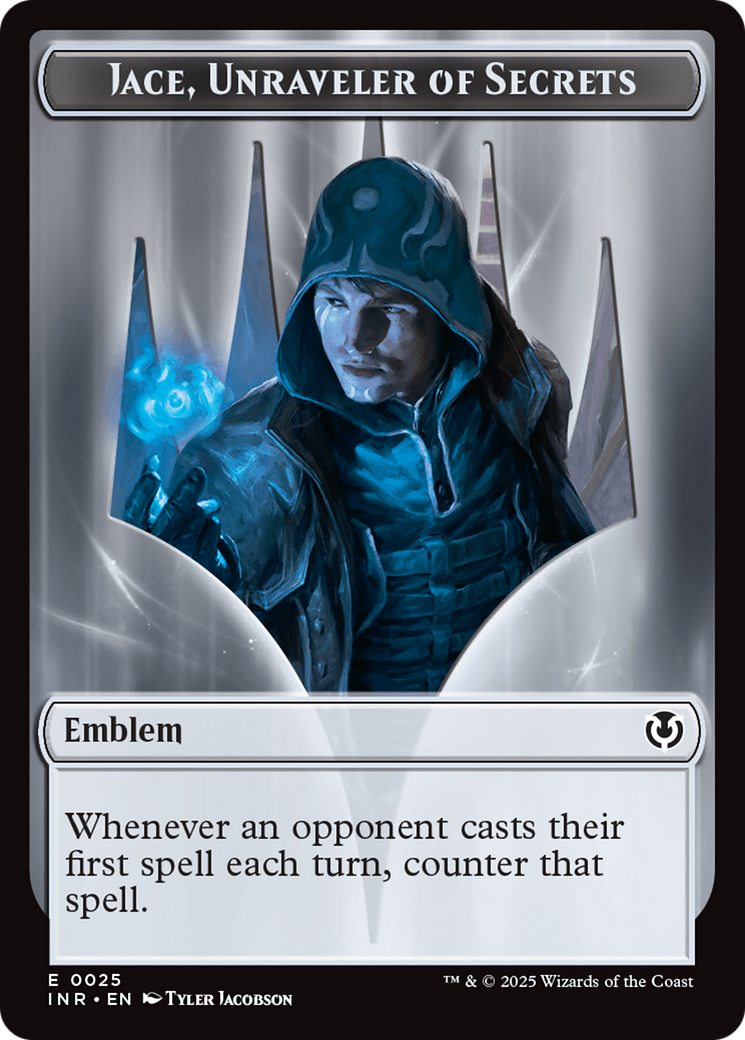 Human Wizard // Emblem - Jace, Unraveler of Secrets Double-Sided Token [Innistrad Remastered Tokens] | D20 Games