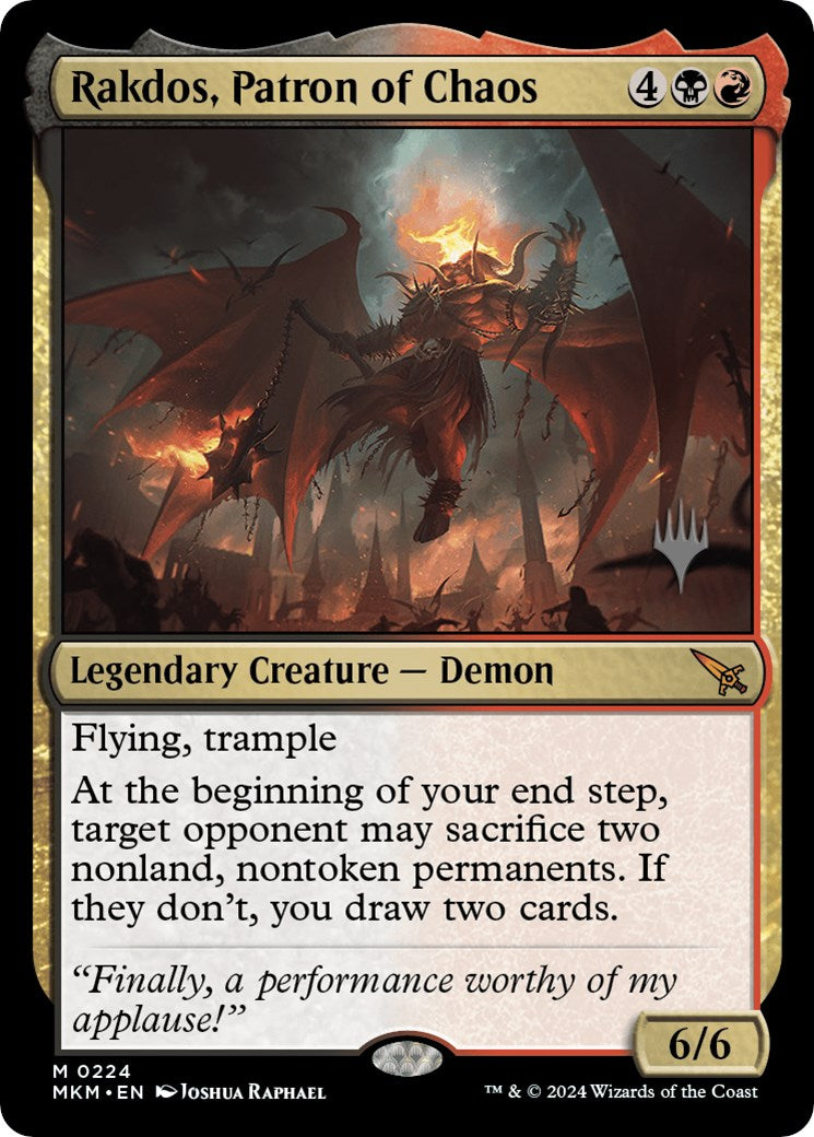 Rakdos, Patron of Chaos (Promo Pack) [Murders at Karlov Manor Promos] | D20 Games