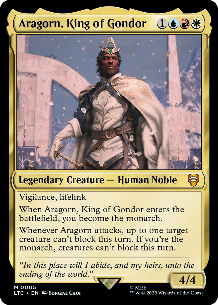 Aragorn, King of Gondor [The Lord of the Rings: Tales of Middle-Earth Commander] | D20 Games