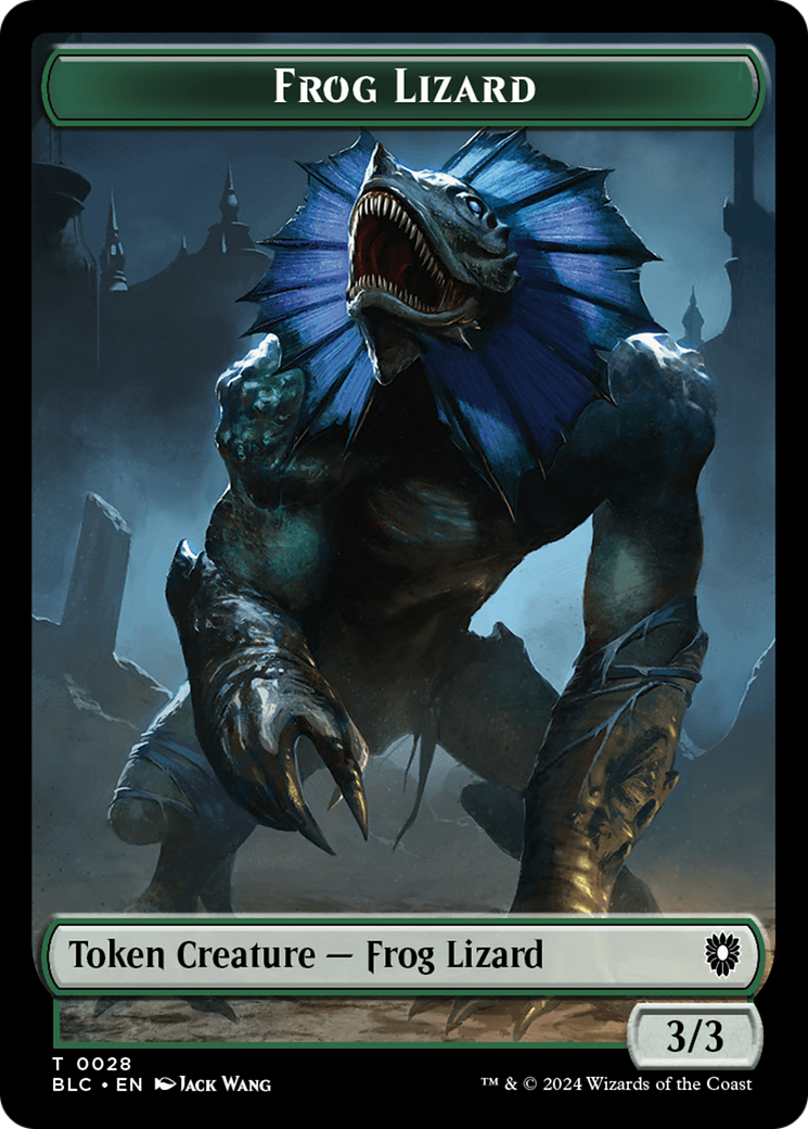 Storm Crow // Frog Lizard Double-Sided Token [Bloomburrow Commander Tokens] | D20 Games