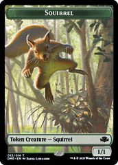 Zombie // Squirrel Double-Sided Token [Dominaria Remastered Tokens] | D20 Games