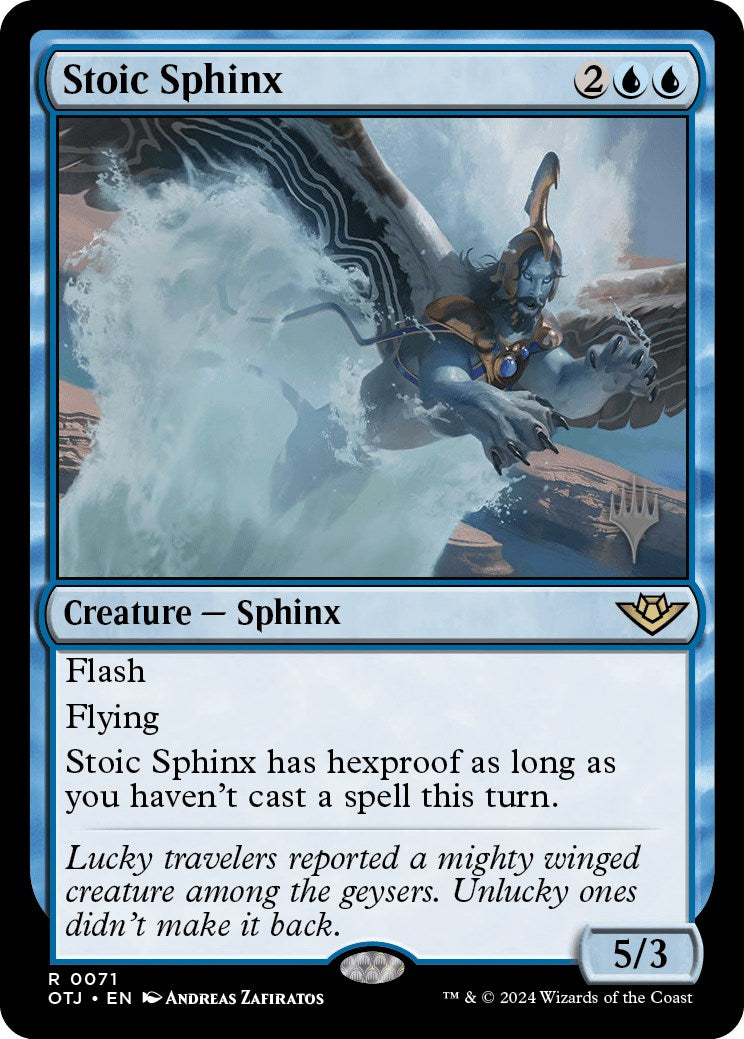 Stoic Sphinx (Promo Pack) [Outlaws of Thunder Junction Promos] | D20 Games