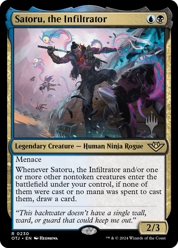 Satoru, the Infiltrator (Promo Pack) [Outlaws of Thunder Junction Promos] | D20 Games