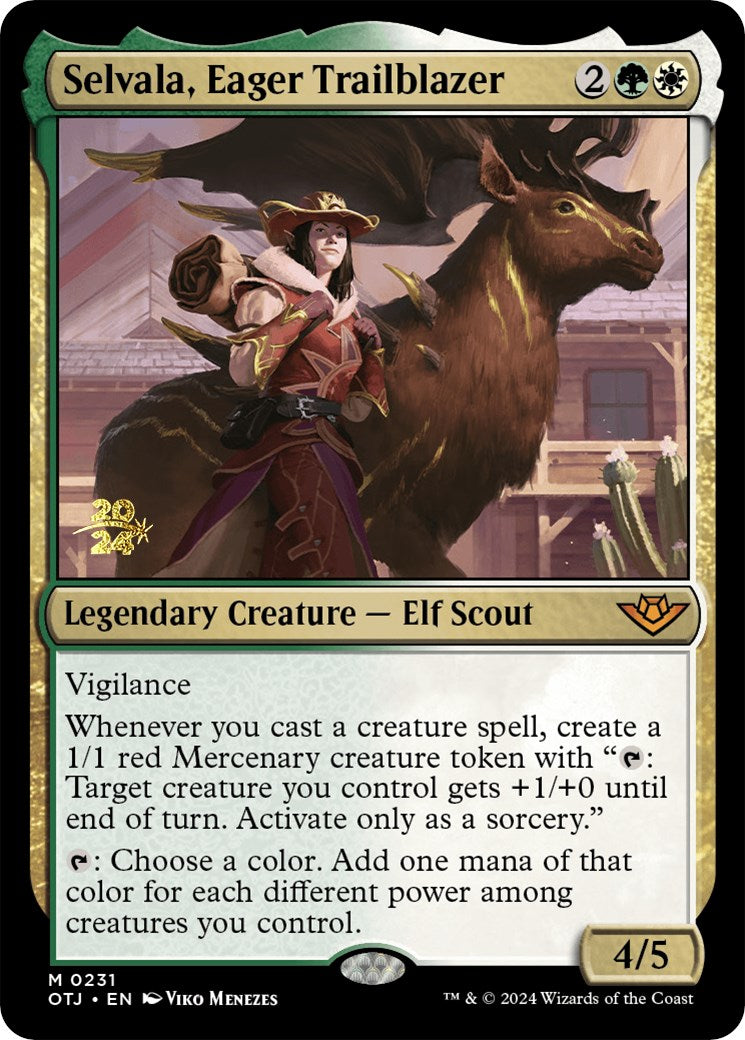 Selvala, Eager Trailblazer [Outlaws of Thunder Junction Prerelease Promos] | D20 Games