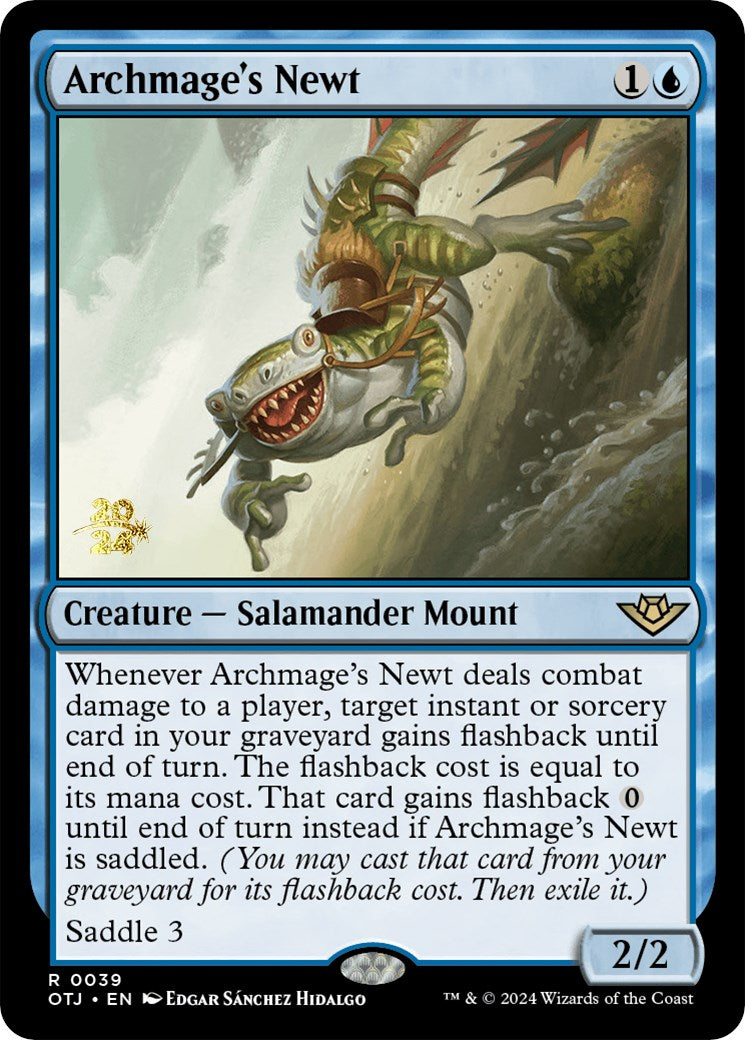 Archmage's Newt [Outlaws of Thunder Junction Prerelease Promos] | D20 Games