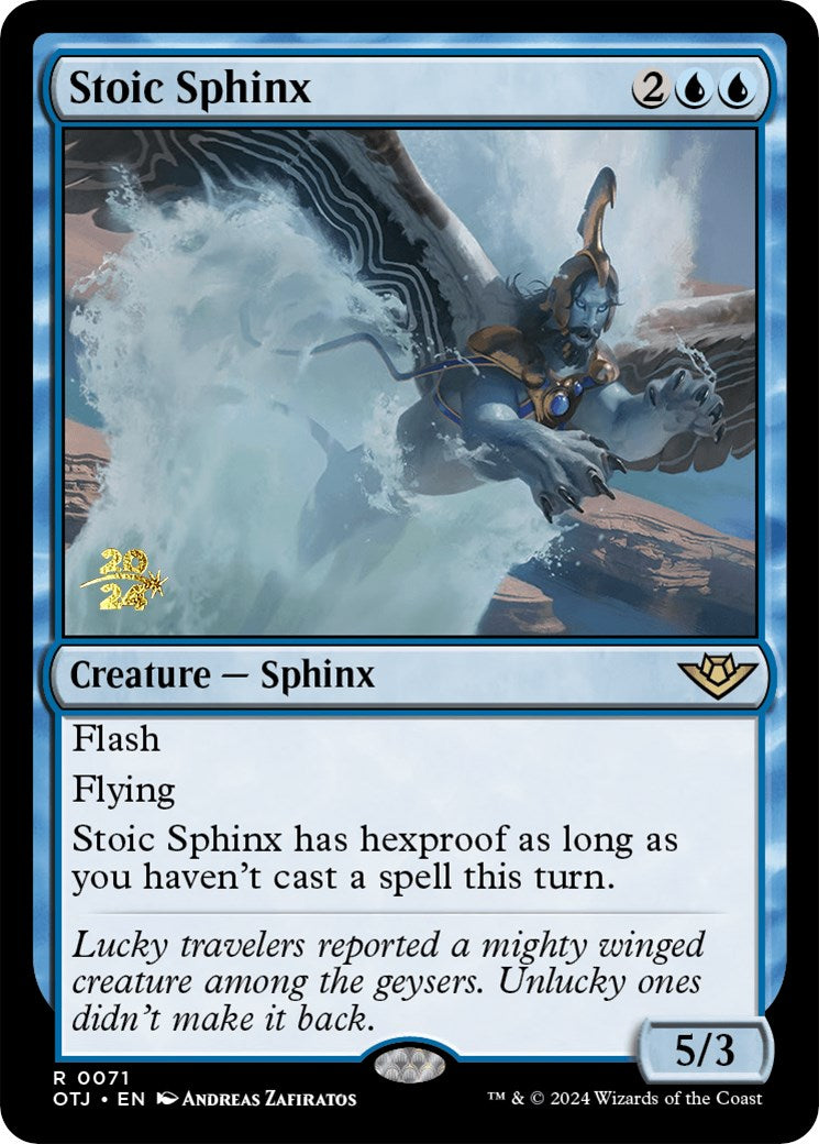 Stoic Sphinx [Outlaws of Thunder Junction Prerelease Promos] | D20 Games