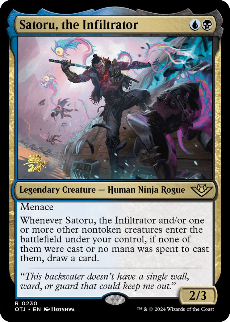 Satoru, the Infiltrator [Outlaws of Thunder Junction Prerelease Promos] | D20 Games