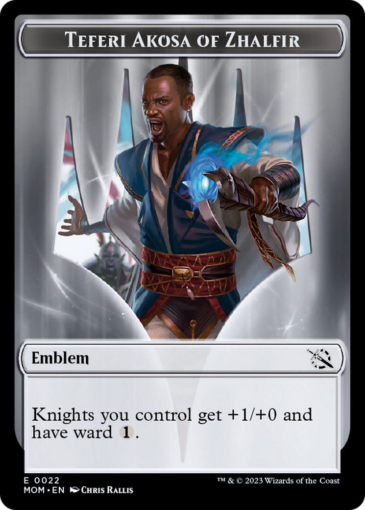 Soldier // Teferi Akosa of Zhalfir Emblem Double-Sided Token [March of the Machine Tokens] | D20 Games