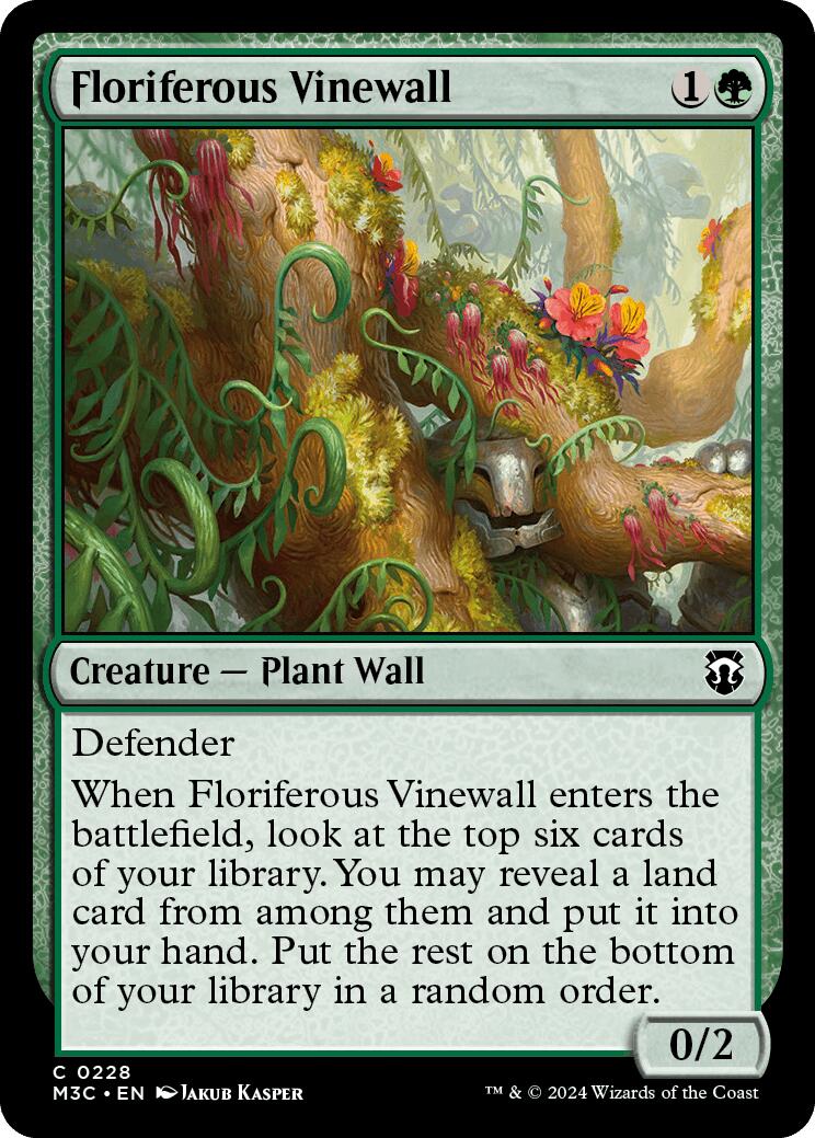 Floriferous Vinewall [Modern Horizons 3 Commander] | D20 Games