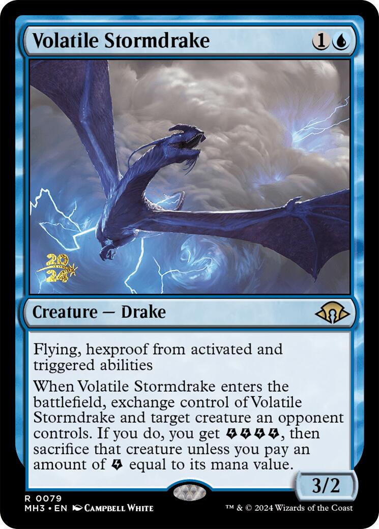 Volatile Stormdrake [Modern Horizons 3 Prerelease Promos] | D20 Games