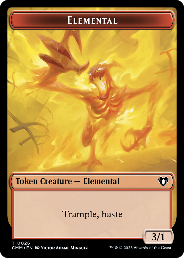 Elemental Token (26) [Commander Masters Tokens] | D20 Games