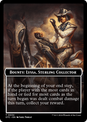 Bounty: Lyssa, Sterling Collector // Bounty Rules Double-Sided Token [Outlaws of Thunder Junction Commander Tokens] | D20 Games