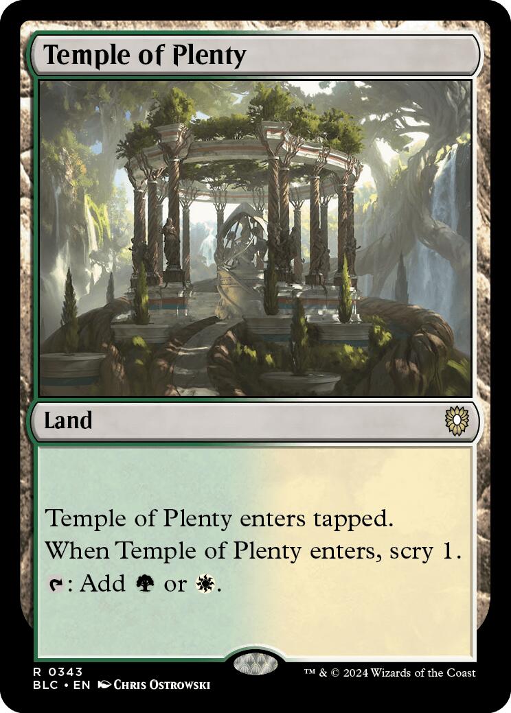 Temple of Plenty [Bloomburrow Commander] | D20 Games