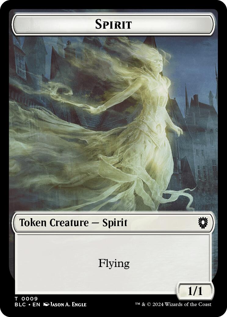 Spirit // Faerie Double-Sided Token [Bloomburrow Commander Tokens] | D20 Games