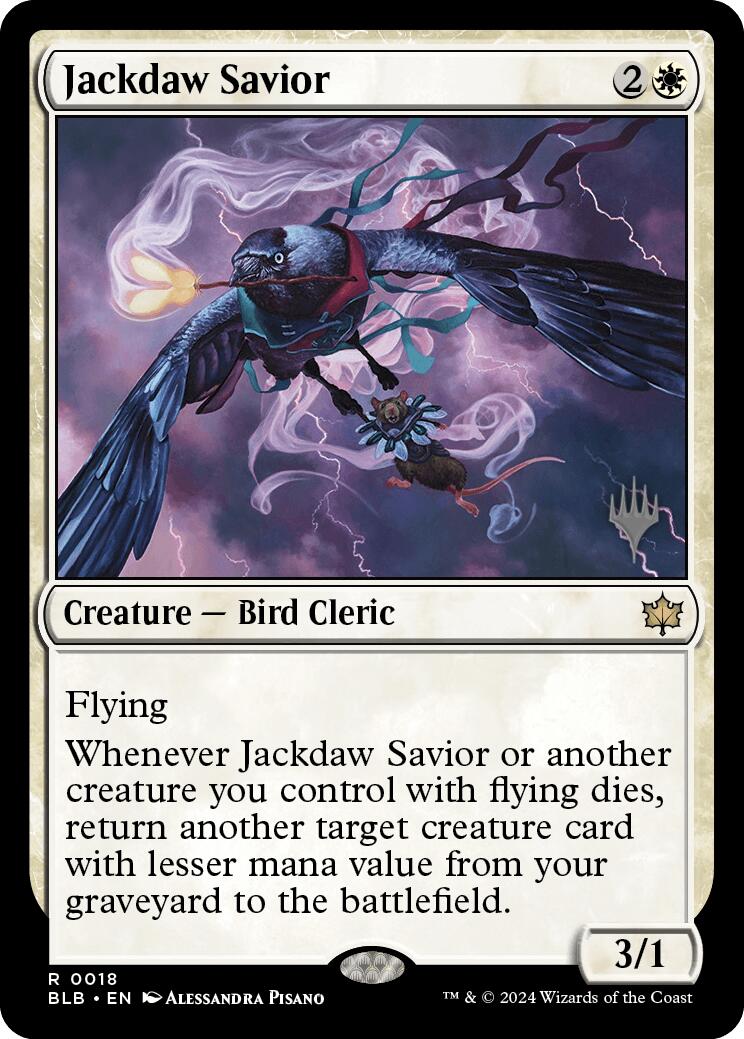 Jackdaw Savior (Promo Pack) [Bloomburrow Promos] | D20 Games