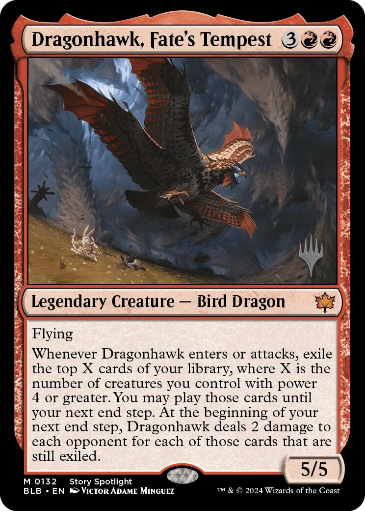 Dragonhawk, Fate's Tempest (Promo Pack) [Bloomburrow Promos] | D20 Games