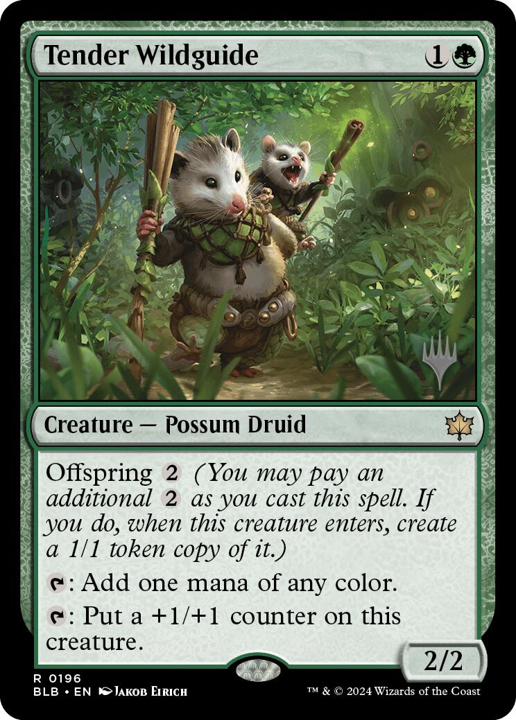 Tender Wildguide (Promo Pack) [Bloomburrow Promos] | D20 Games