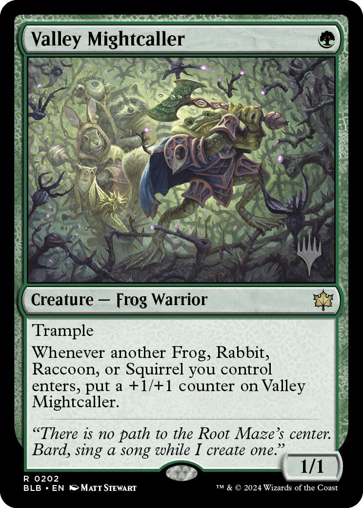 Valley Mightcaller (Promo Pack) [Bloomburrow Promos] | D20 Games