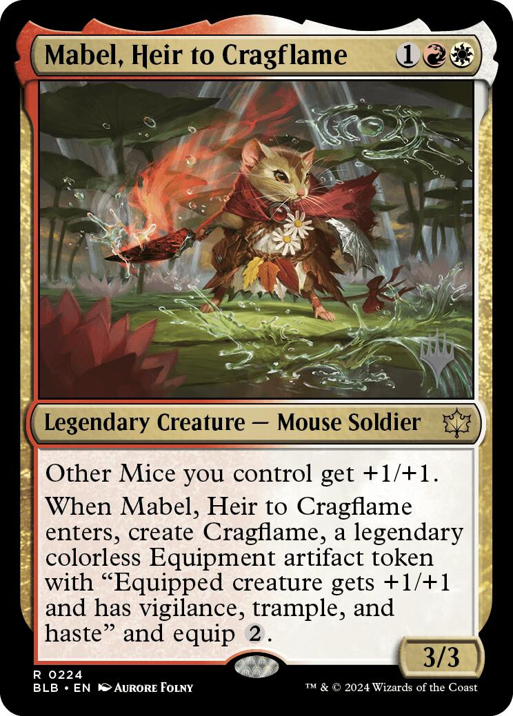 Mabel, Heir to Cragflame (Promo Pack) [Bloomburrow Promos] | D20 Games