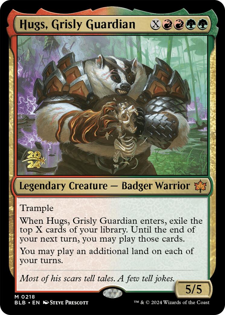 Hugs, Grisly Guardian [Bloomburrow Prerelease Promos] | D20 Games