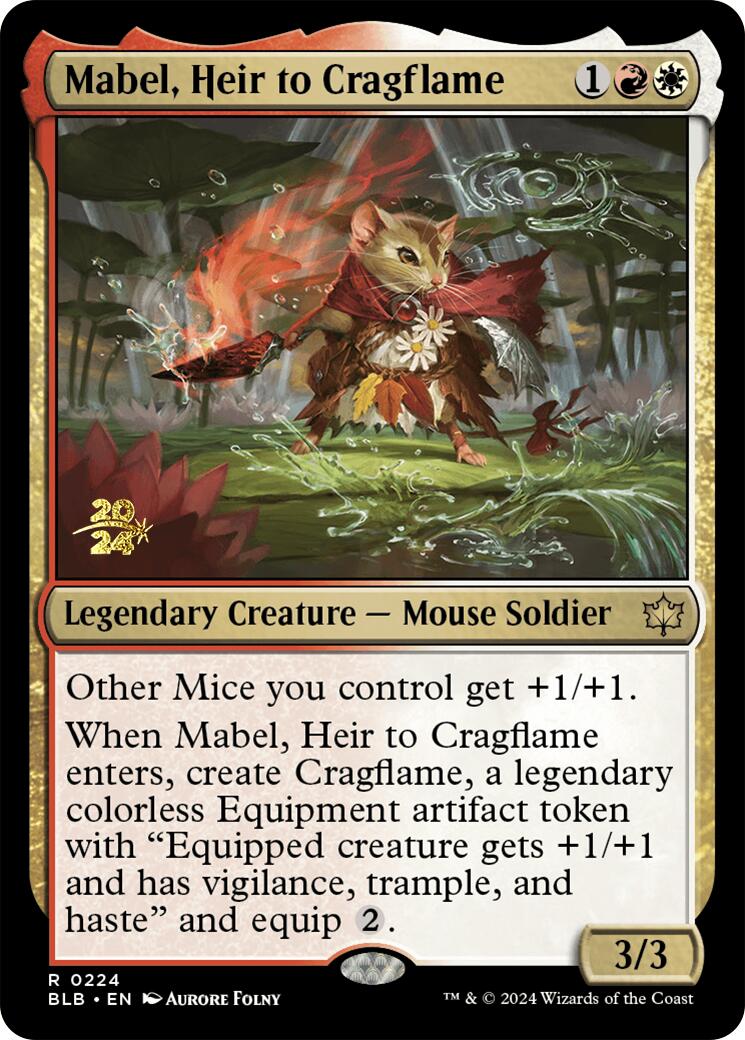 Mabel, Heir to Cragflame [Bloomburrow Prerelease Promos] | D20 Games