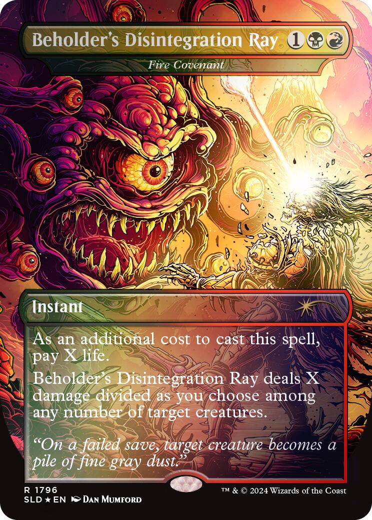 Beholder's Disintegration Ray - Fire Covenant (Rainbow Foil) [Secret Lair Drop Series] | D20 Games