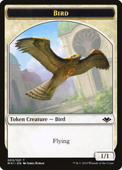 Bird (003) // Serra the Benevolent Emblem Double-Sided Token [Modern Horizons Tokens] | D20 Games